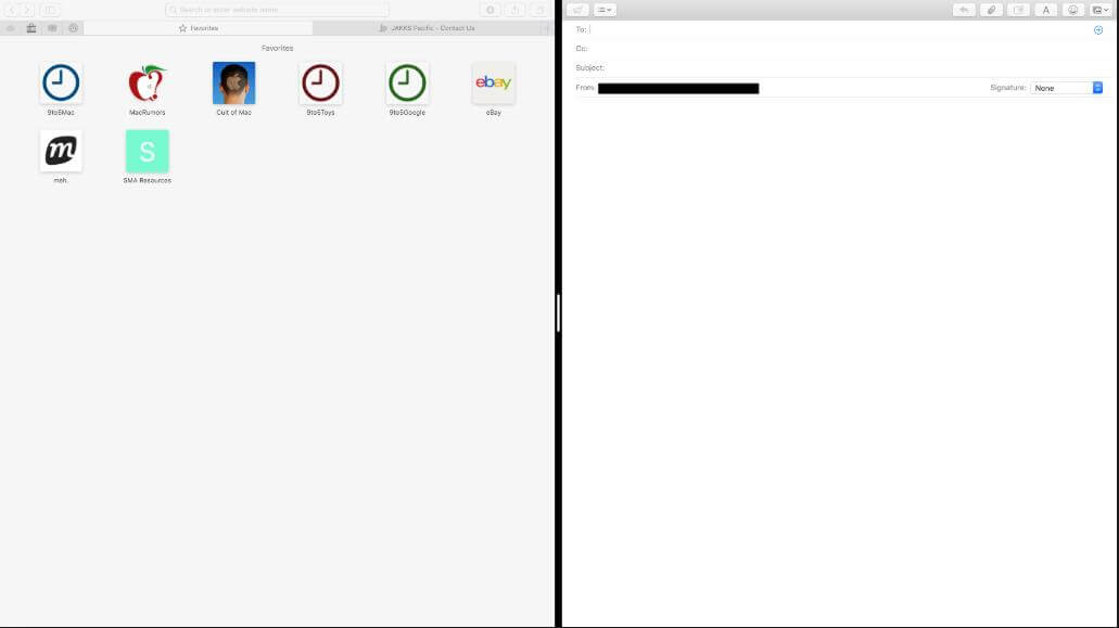Tela dividida no Mac