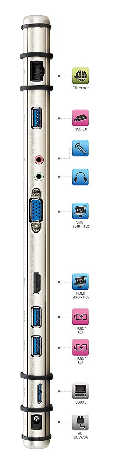 J5Create JUD500 USB 3.0 Ultra - Docking station per laptop