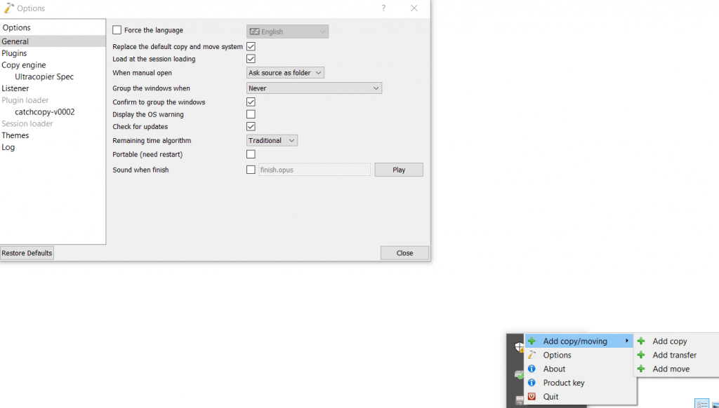 UltraCopier-Windowsファイルコピーユーティリティソフトウェア
