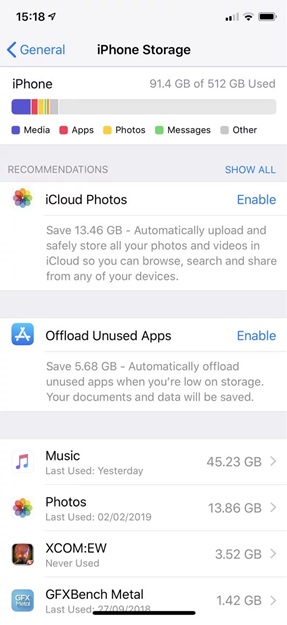 Memoria per iPhone