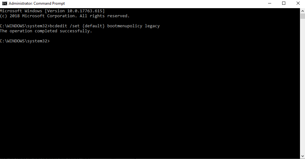 Usando o prompt de comando - Modo de segurança do Win 10