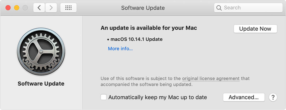 aktualizacja oprogramowania macos