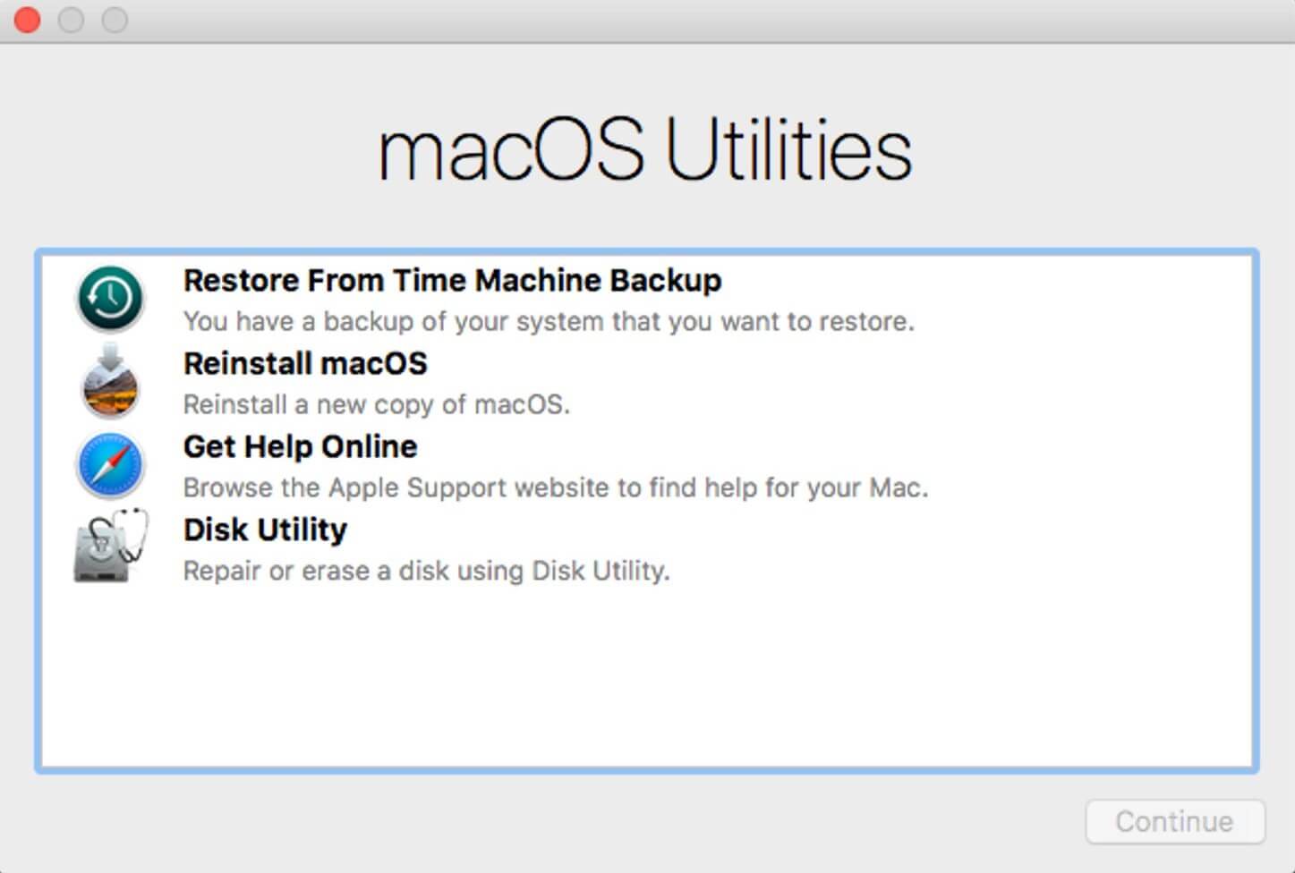ekran narzędzi macos