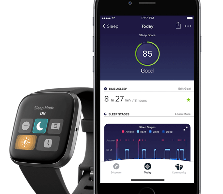 Fitbit Versa - 最佳睡眠追踪器應用程序