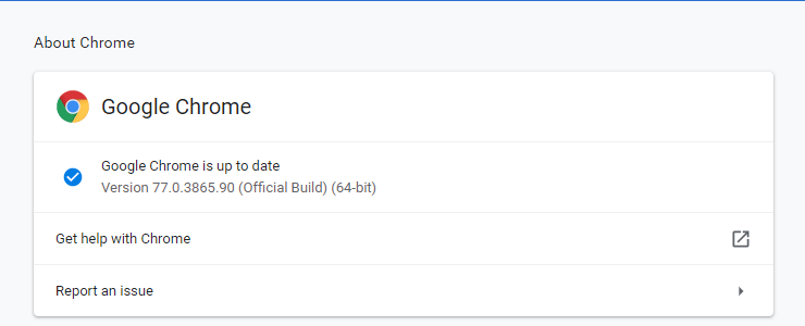 Commencer à mettre à jour Google Chrome