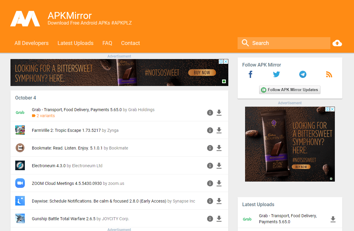 ApkMirror - Alternative au Google Play Store