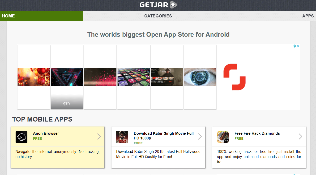 GetJar - Alternative au Google Play Store