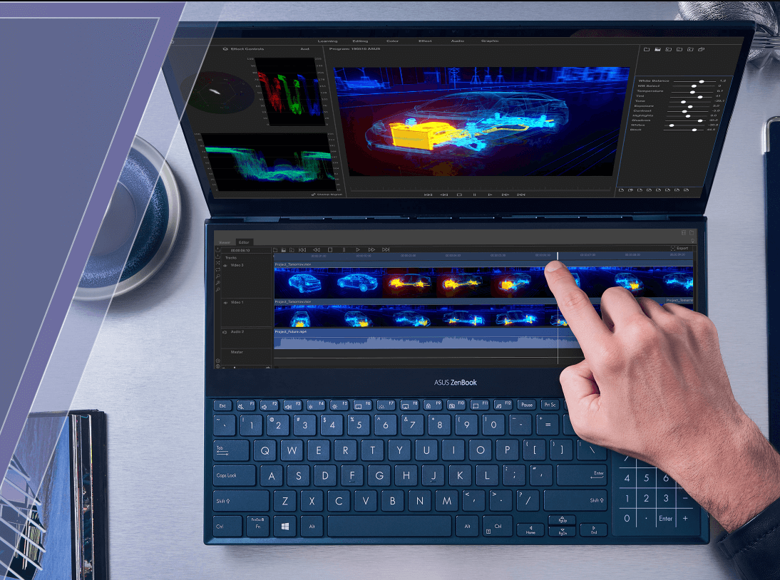 Asus ZenBook Pro Duo çift ekranlı Dizüstü dokunmatik ekran