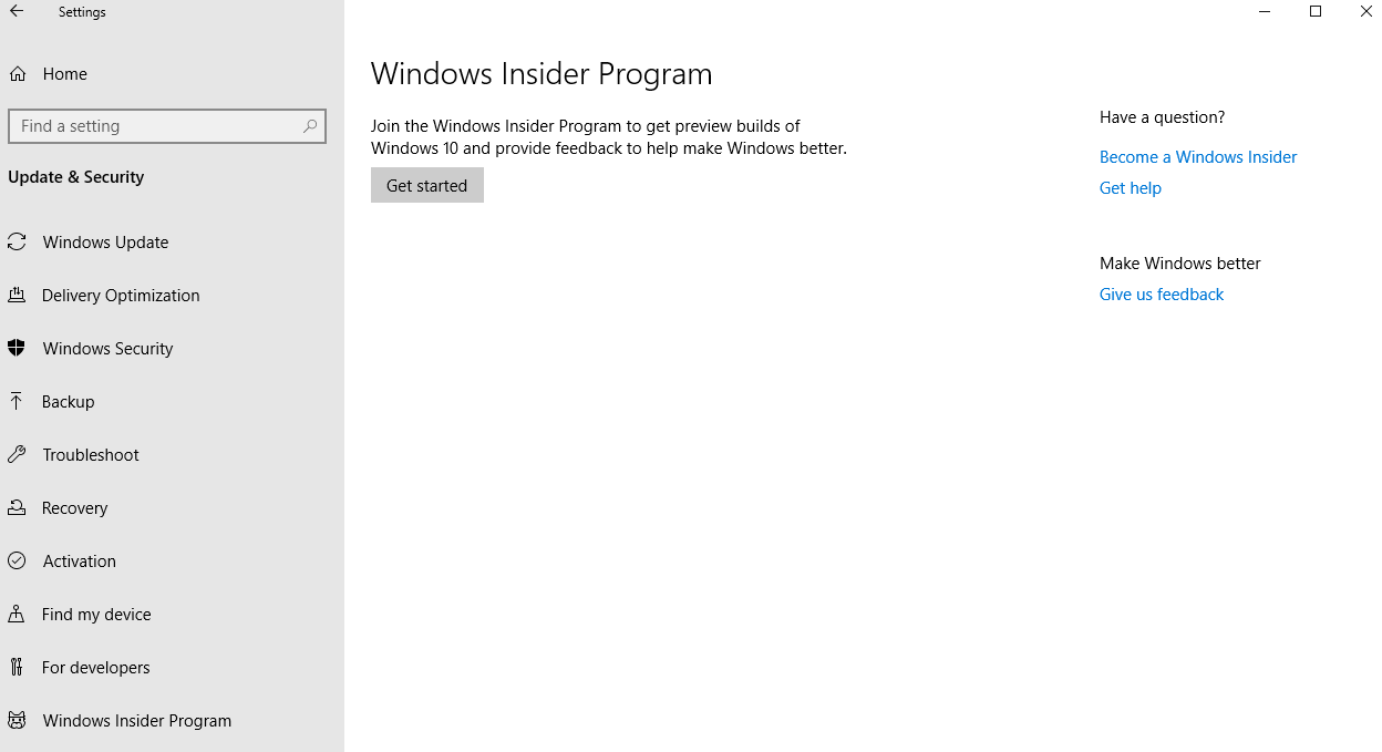 Programa Windows Insider