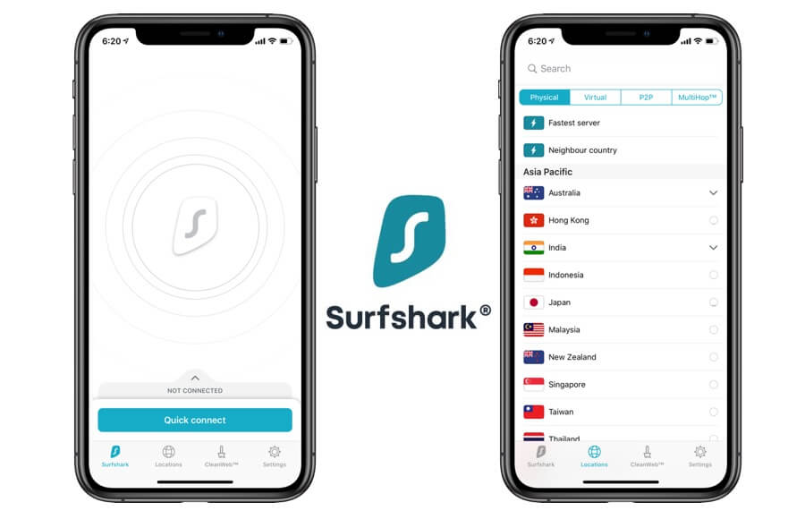VPN-приложение Surfshark_iOS для обеспечения безопасности