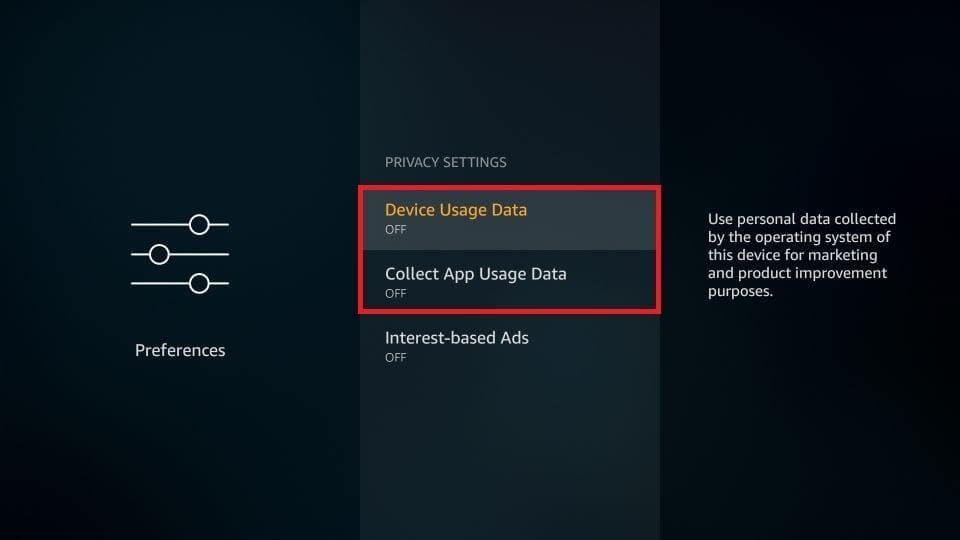 utilizzo dei dati del dispositivo_Fire Stick