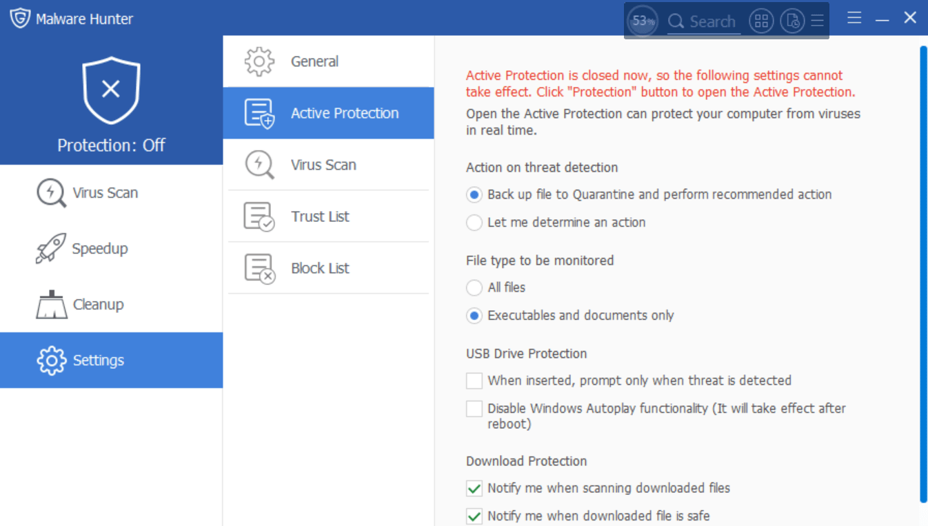 Protección de malware