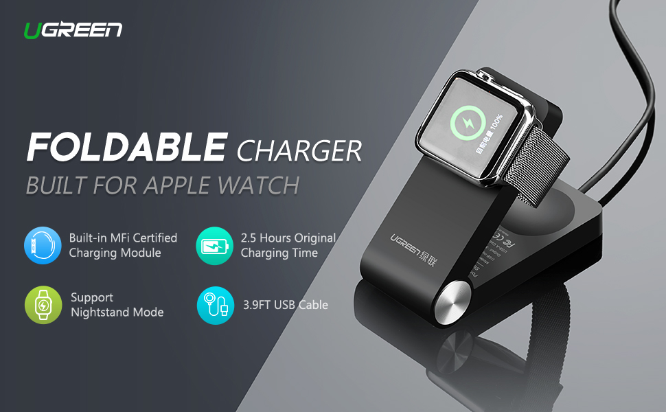 Składana bezprzewodowa magnetyczna ładowarka Apple Watch UGREEN