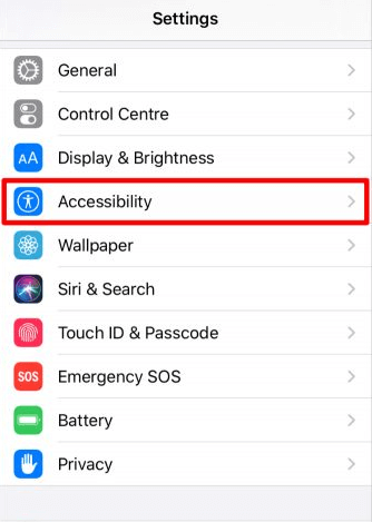 輔助功能 - iPhone 上的設置