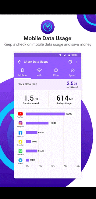 Überprüfen Sie die Datennutzung - Datenüberwachungs-App