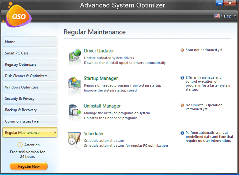 Optimizador de sistema avanzado _ Mantenimiento regular