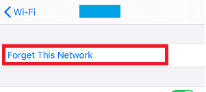 Faceți clic pe Uitați această rețea wi-fi