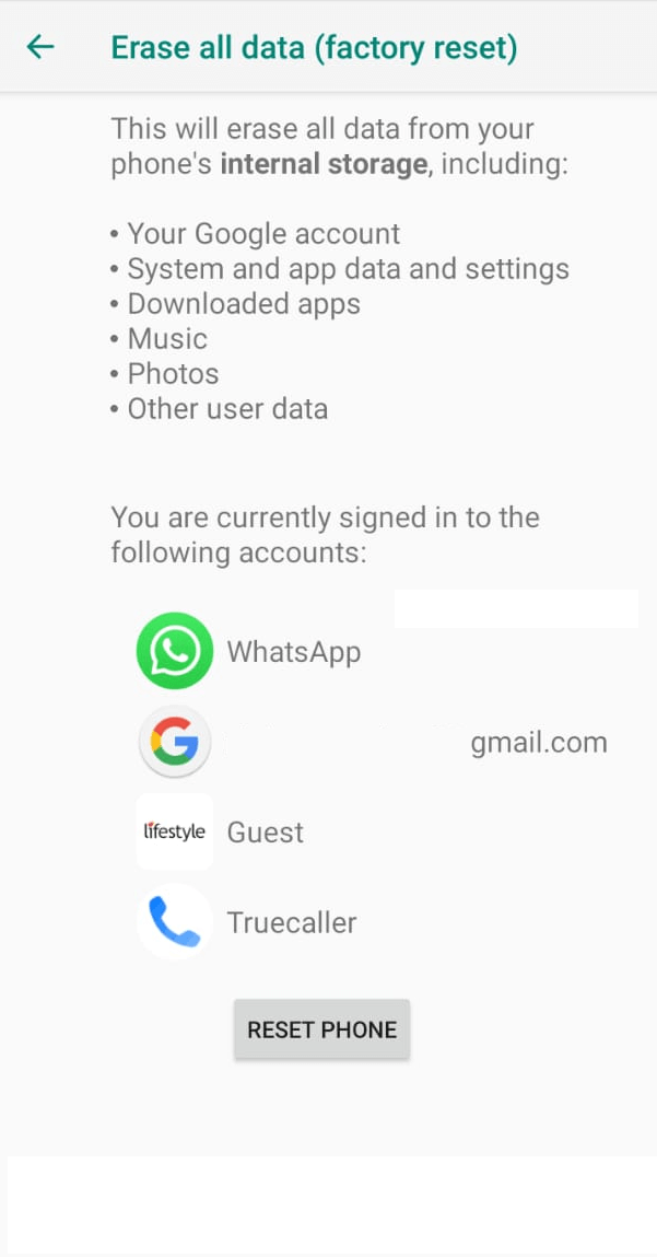 Hapus semua data