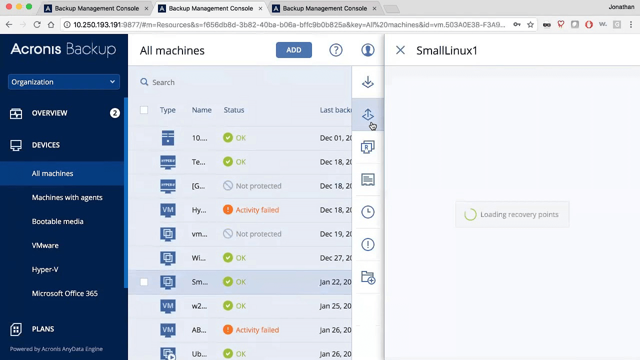 Backup Cibernético Acronis
