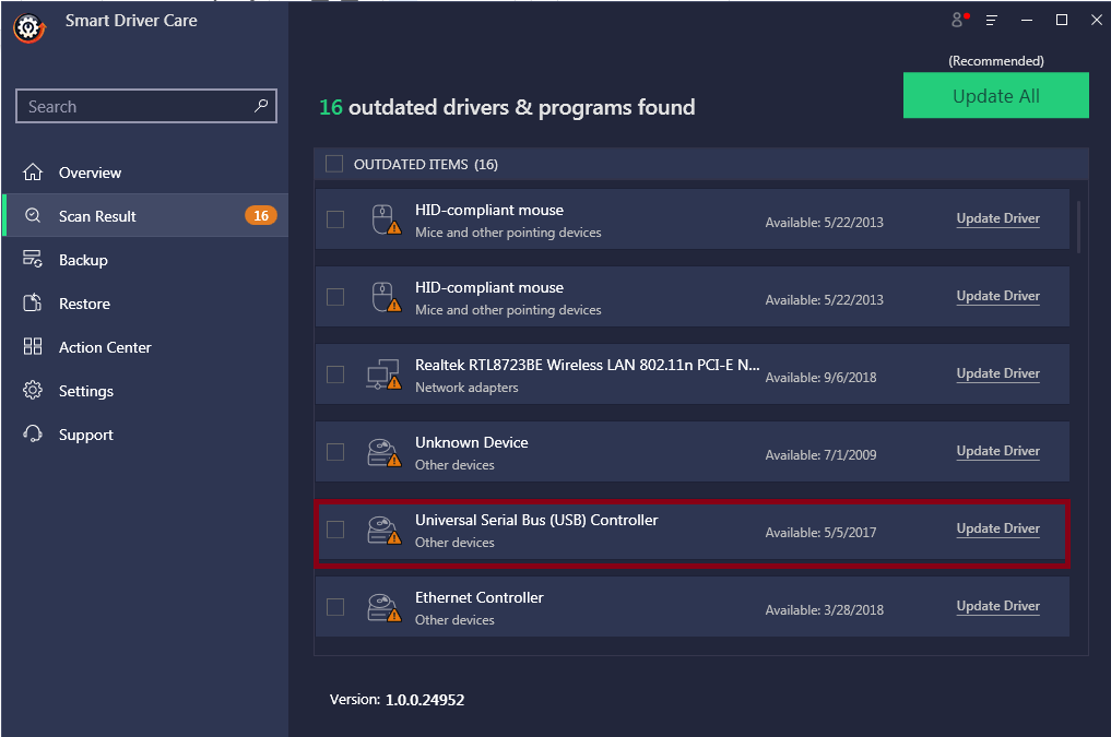 Falha na solicitação do descritor de driver de dispositivo no Windows 10