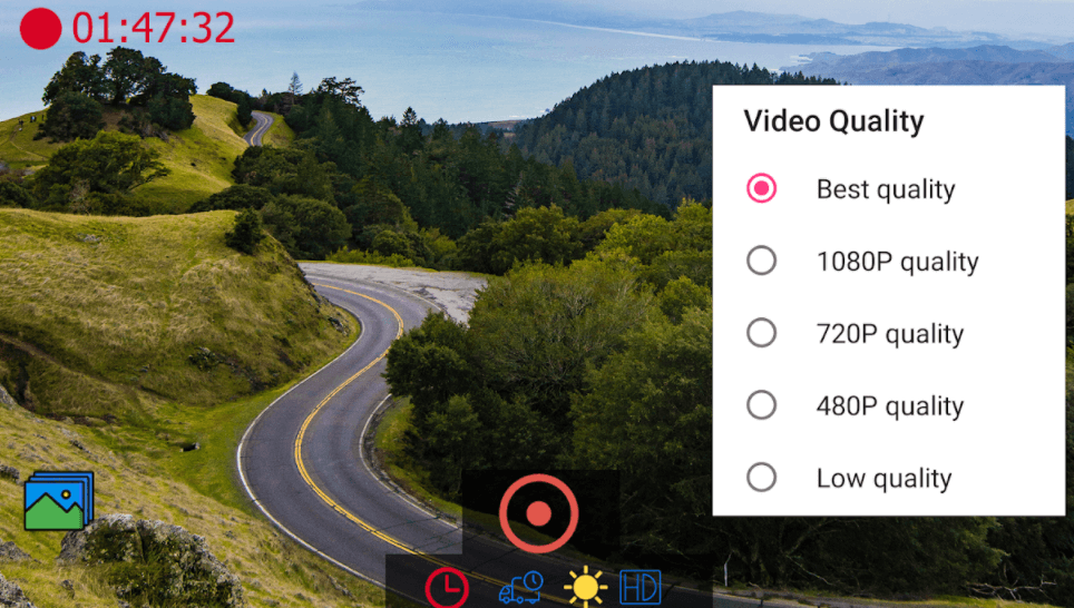 Caméra et vidéo en accéléré