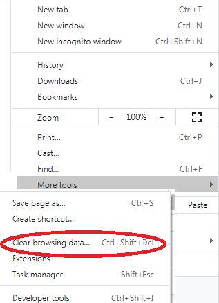 Cancella i dati del browser