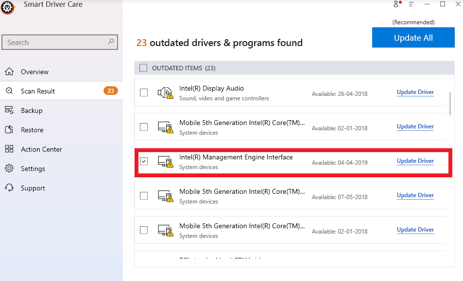 Smart Driver Care _ Treiber aktualisieren