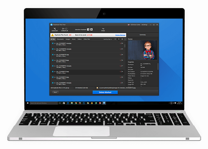 Eliminar archivos duplicados
