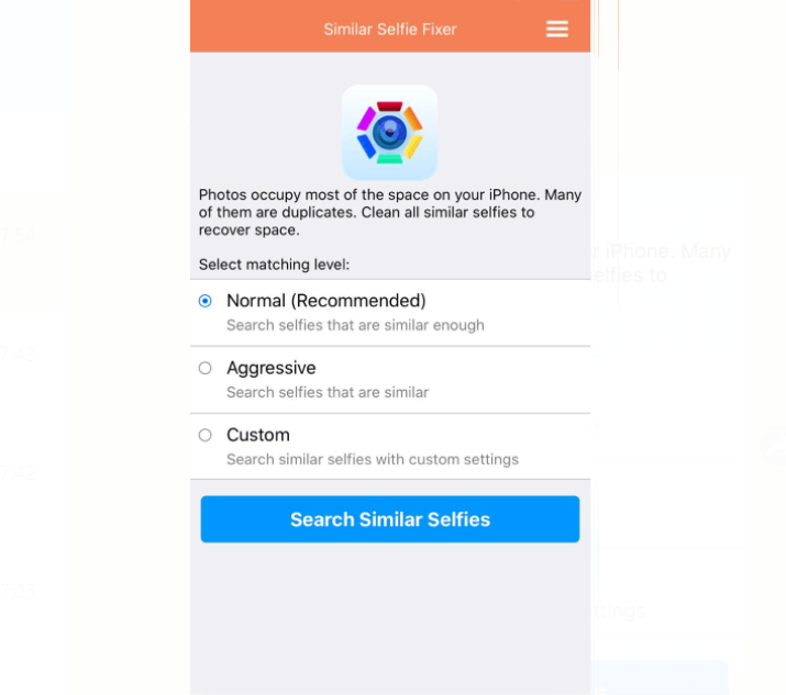 Ähnliche Selfie Fixer-Homepage