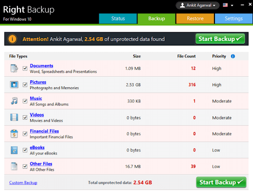 Richtiges Backup für Windows 10