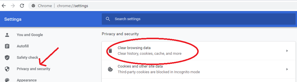 Eliminar datos de navegación