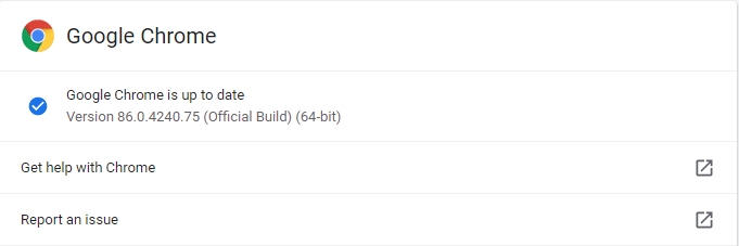Actualización de Google Chrome