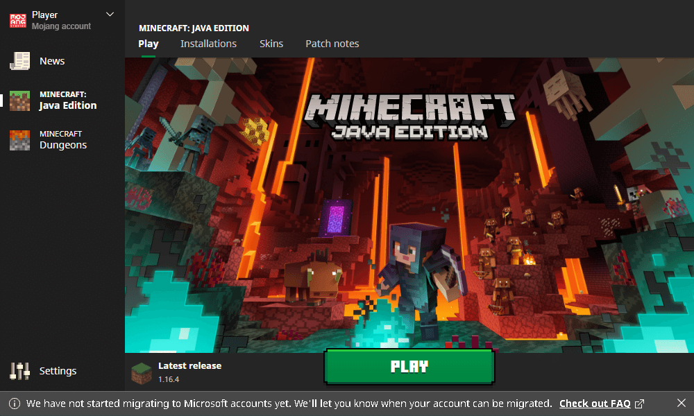 Windows'ta Minecraft'ı Güncelleyin