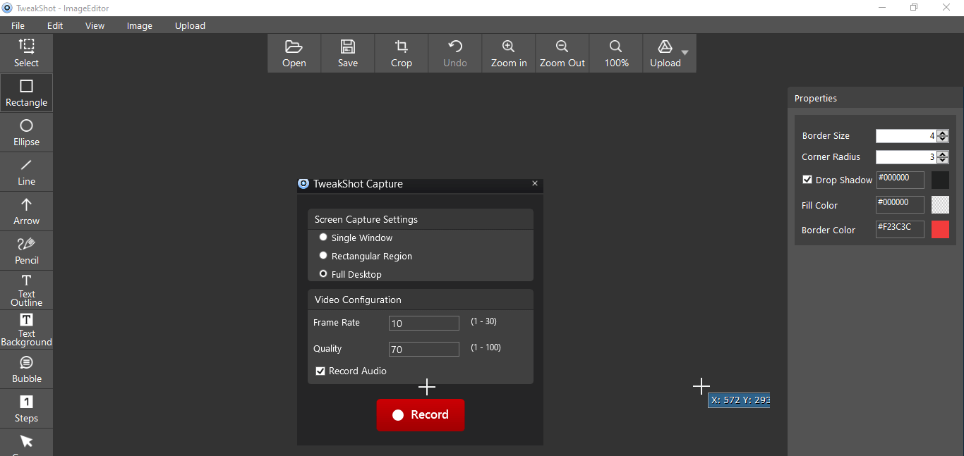 Tweakshot - Meilleur outil de capture pour Windows