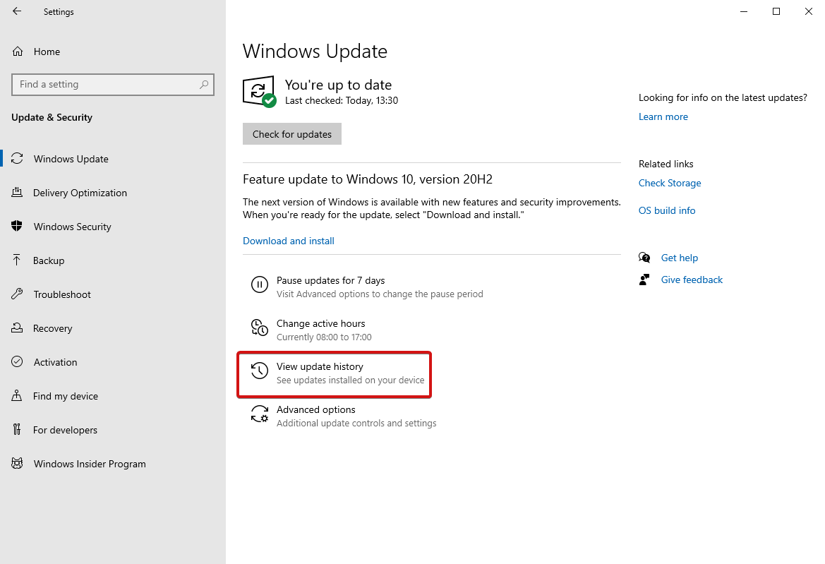 Windows Update - تحقق من وجود تحديثات