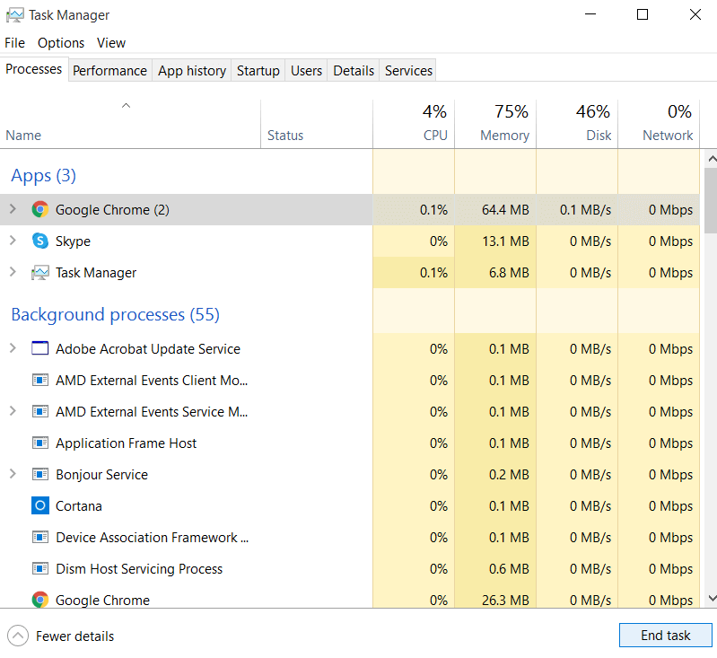 任務管理器 - 關閉在 PC 上運行的應用程序