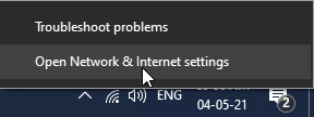 Configuração da Internet