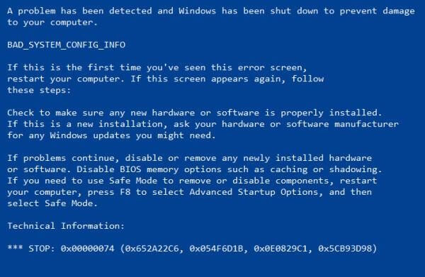 Erro BSOD