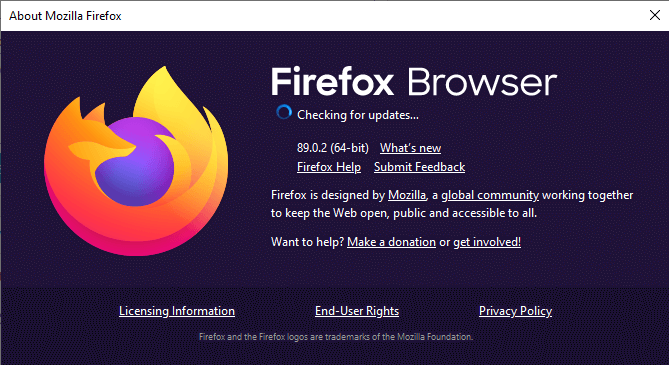 Firefoxブラウザ