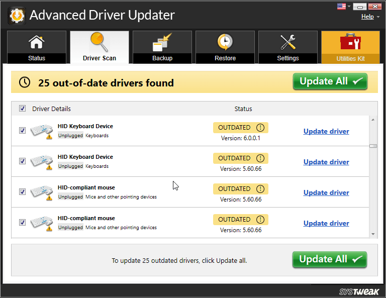 Hasil Scan Driver
