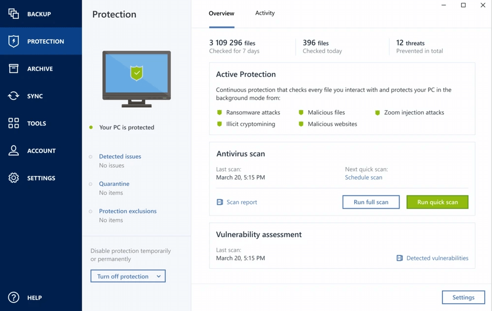 Acronis Cloud-Backup