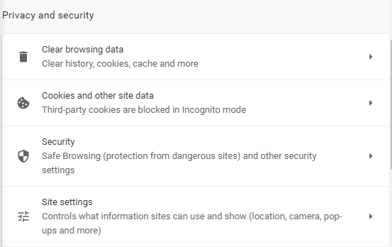 Privatsphäre und Sicherheit