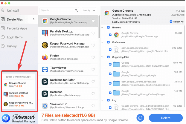 Google Chrome - Manager für erweitertes Deinstallationsprogramm