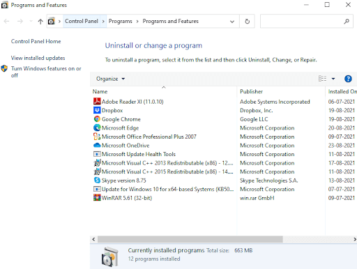 desinstalar programa