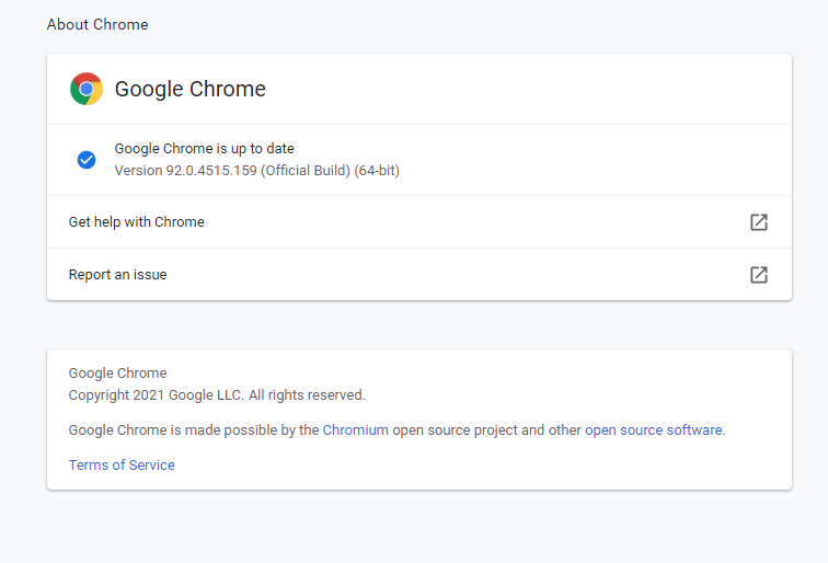 关于 Chrome