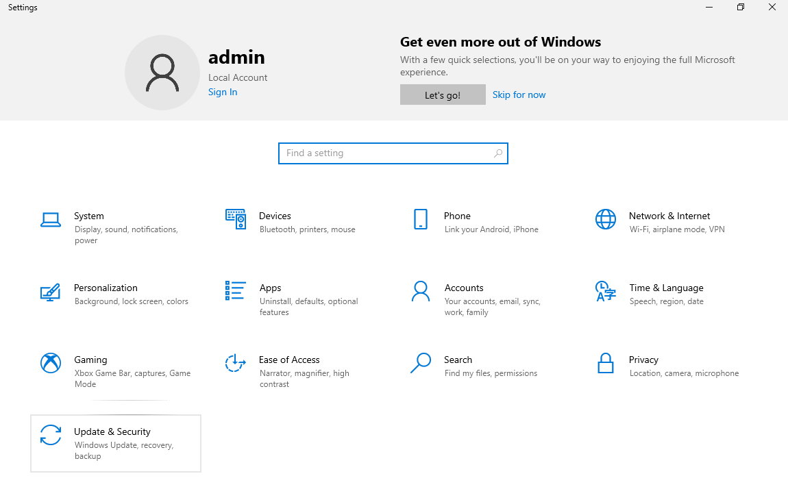 Windows 管理员设置