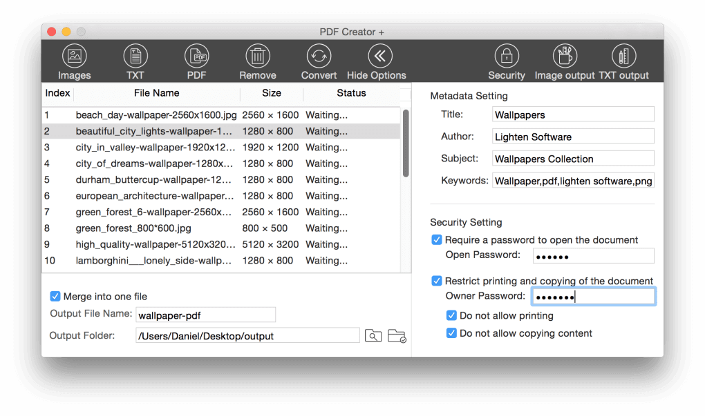 Creador de PDF para mac