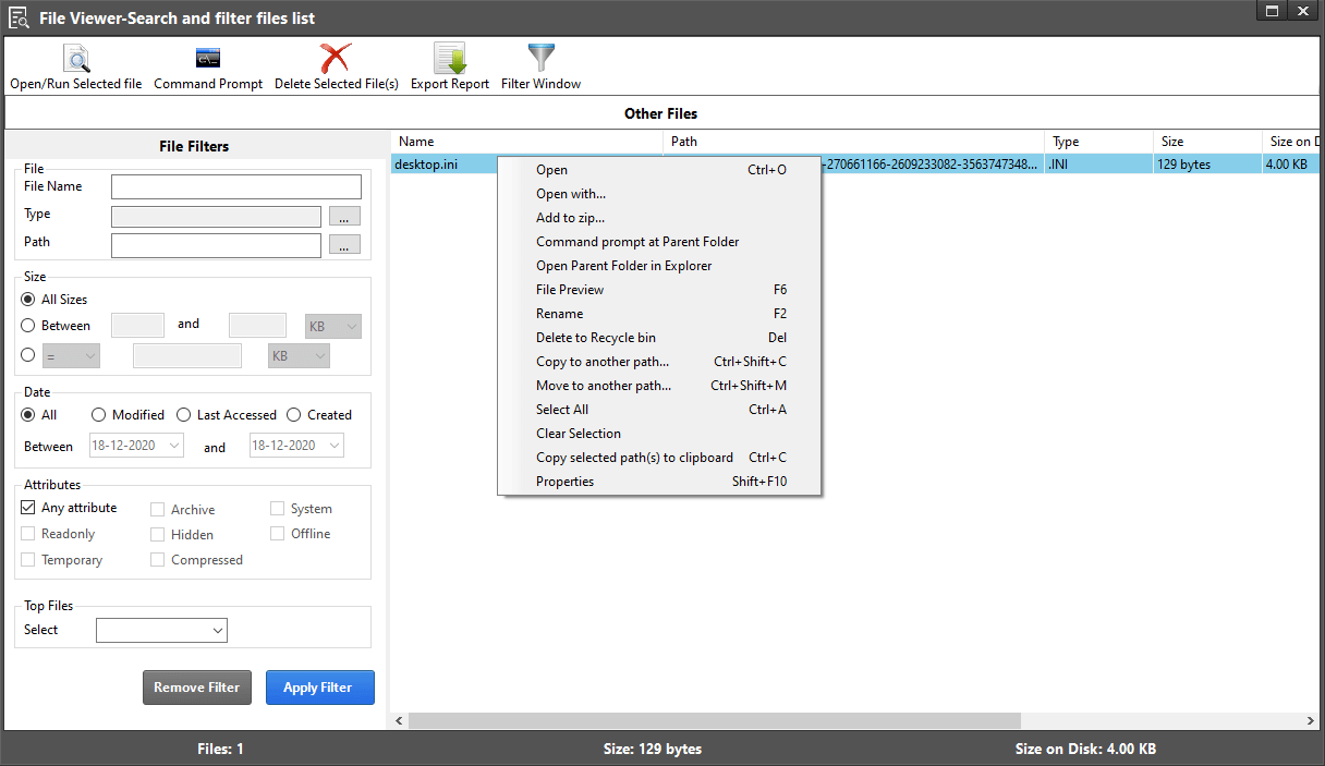 Visualizzatore di file - File