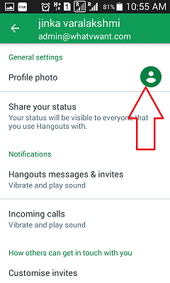 schimbați fotografia de profil Gmail pe Android