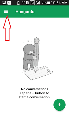 meniul Hangouts